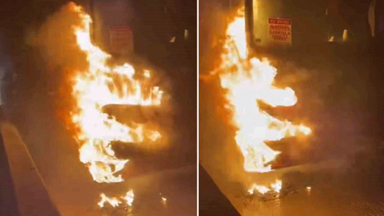 Şehirlerarası yolcu otobüsü hareket halindeyken bir anda yanmaya başladı: Yolcular canını zor kurtardı