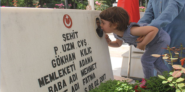 Şehit çocukları da babalar gününü kutladı... Yürek burkan görüntüler