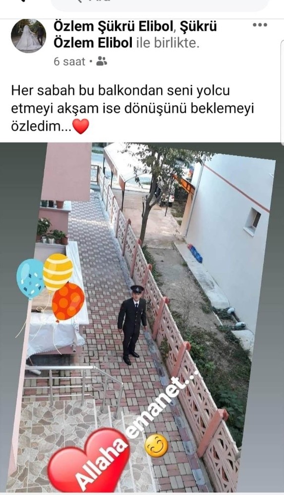 Şehit eşinden hüzünlü paylaşım 