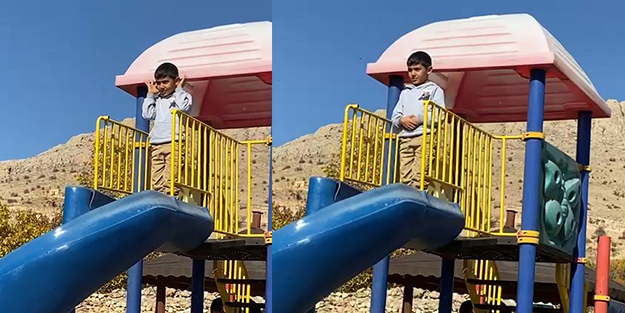 Şehit Fethi Sekin'in babasının cenazesinde duygu dolu anlar! Parkta oynayan çocuk bir anda bakın ne yaptı