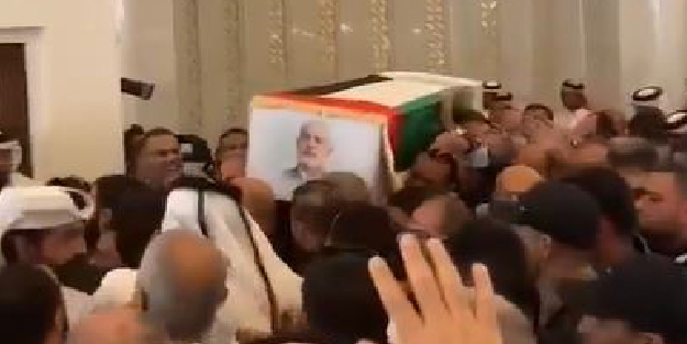 Şehit Haniye'nin cenazesinde duygulandıran anlar!