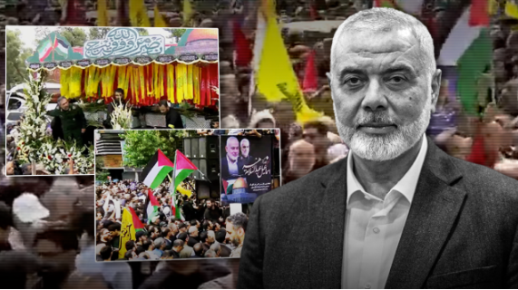 Şehit İsmail Haniye için Tahran'da cenaze töreni