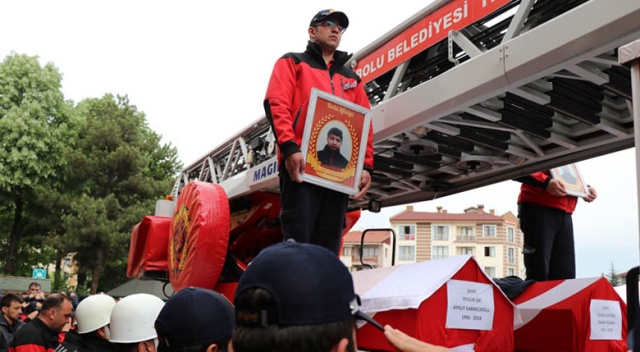 Şehit itfaiyeciler gözyaşları içinde son yolculuklarına uğurlandı