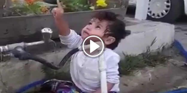 Şehit kızı birden gökyüzüne bakıp, baba...