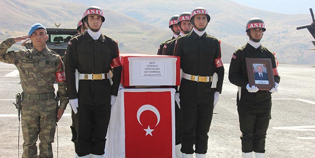 Şehit korucu için cenaze töreni düzenlendi