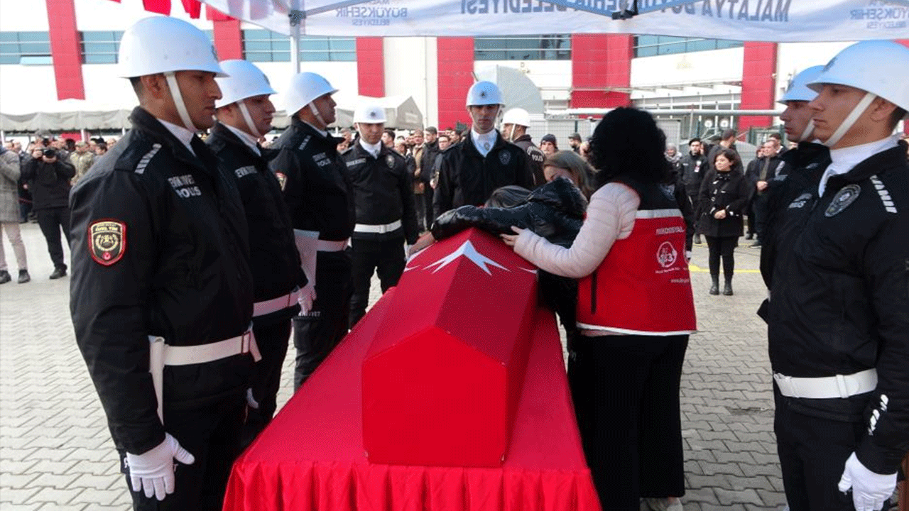 Şehit polis için tören yapıldı