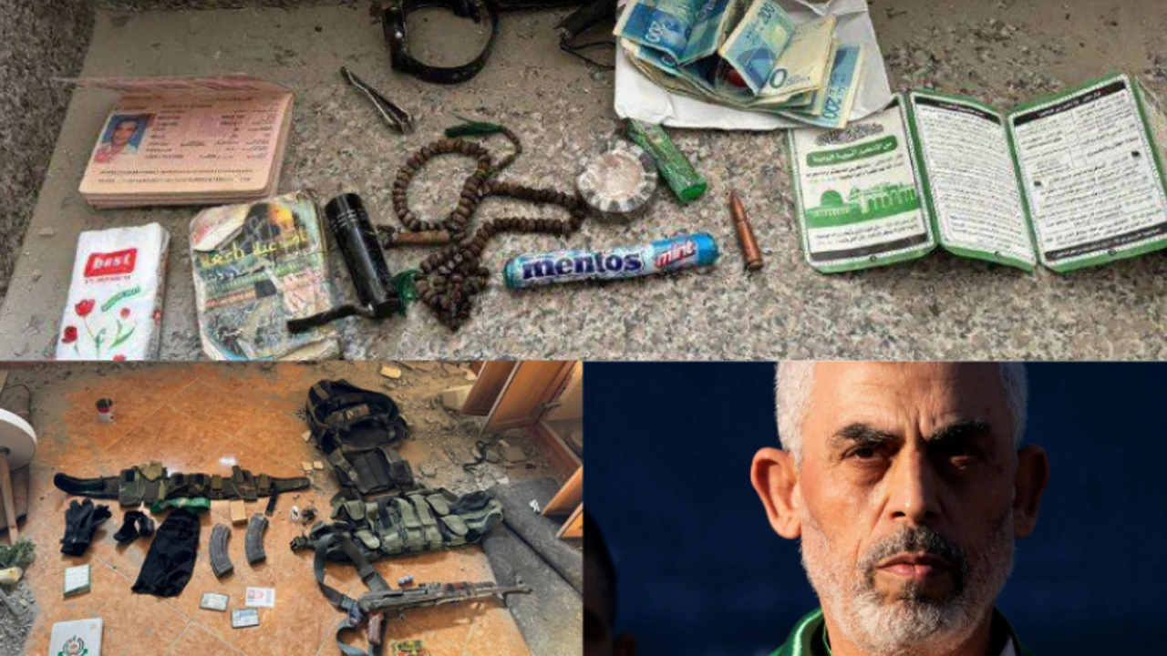 Şehit Yahya Sinvar'ın üzerinden çıkan eşyalar görüntülendi