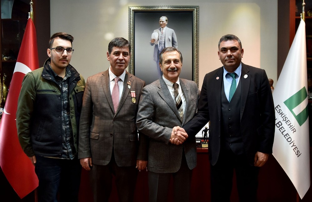 Şehit yakınları ve gazilerden Ataç’a ziyaret 