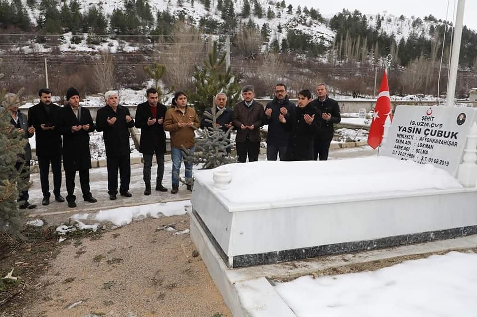 Şehit Yasin Çubuk’un kabrine ve ailesine ziyaret 