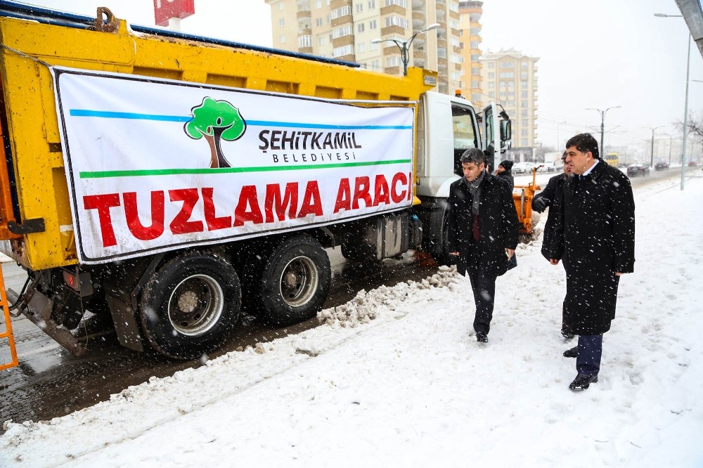 Şehitkamil’de kar alarmı 