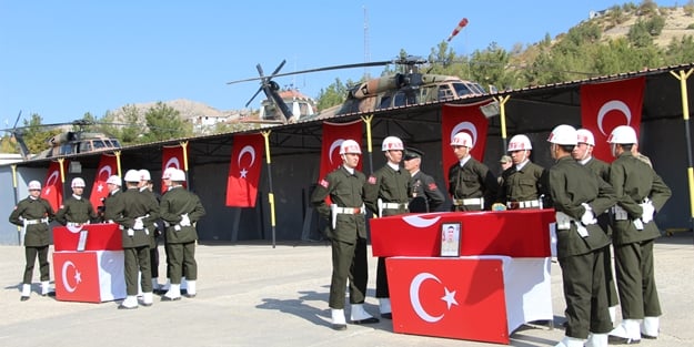 Şehitler son yolculuğuna uğurlandı