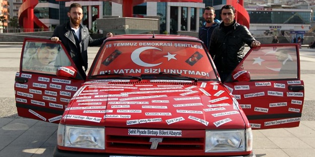 Şehitlere saygısını böyle gösterdi