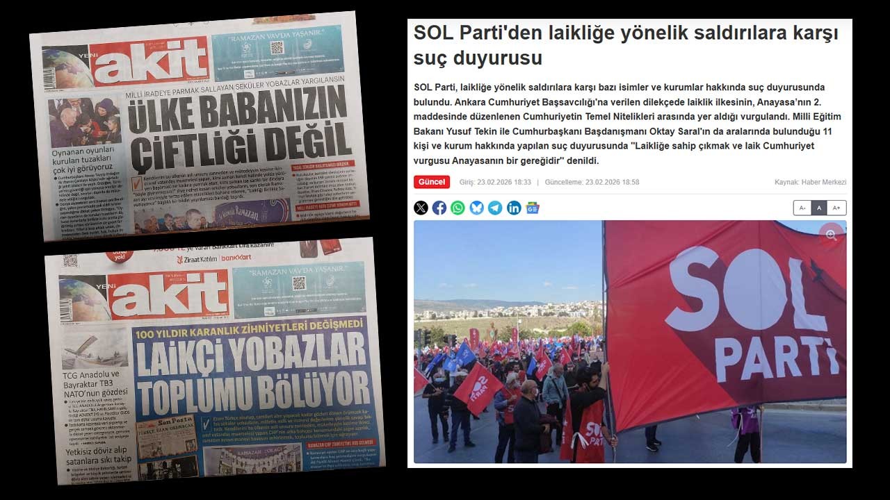 Seküler yobazlar, attığımız manşetlerden rahatsız oldu