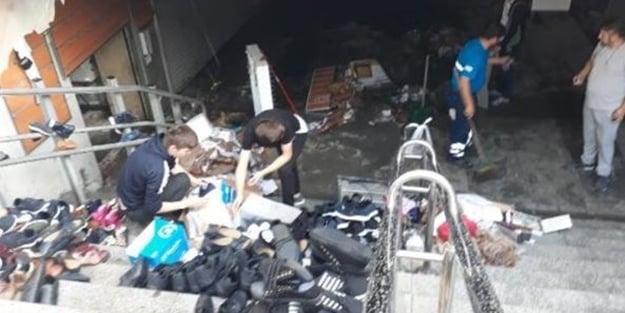 Eminönü'nde selin ardından son durum