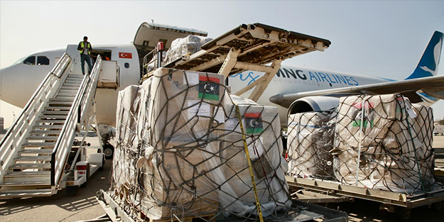 Sel felaketinin yaşandığı Libya'ya 24 ülkeden 70'ten fazla yardım uçağı ulaştı