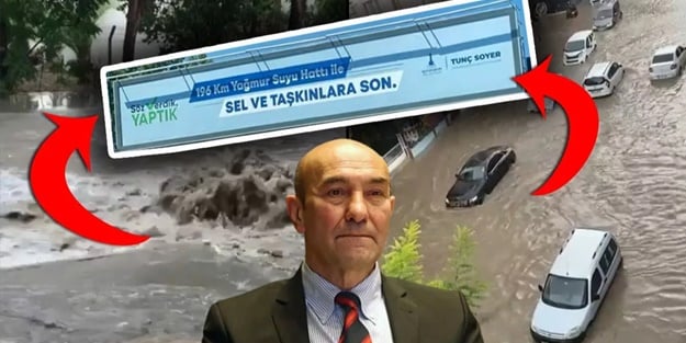 'Sel ve taşkınlara son' dedi, afiş astığı yerler göle döndü! İzmirli perişan