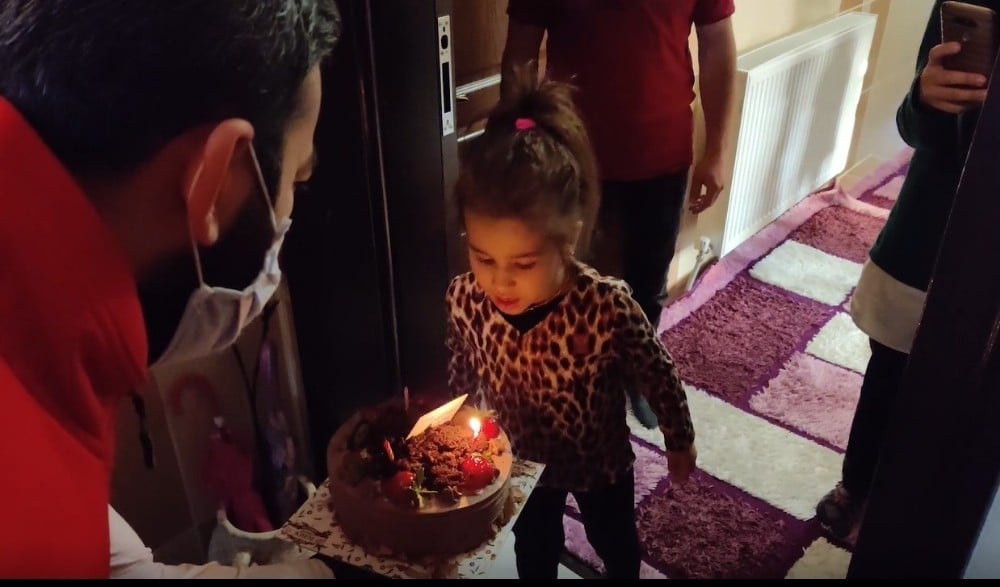 Selçuklu’da 5 yaşındaki Ravza’ya doğum günü sürprizi 