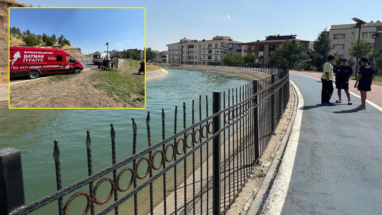 Selfie çekerken sulama kanalına düşen çocuğu vatandaşlar kurtardı