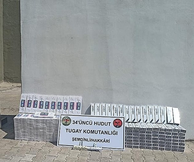 Şemdinli’de 2 bin 890 paket kaçak sigara ve 59 tablet ilaç ele geçirildi 