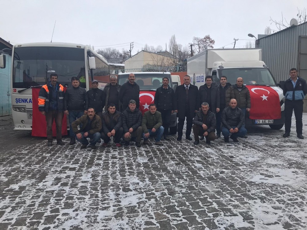 Şenkaya Belediyesi’nden örnek hizmet 