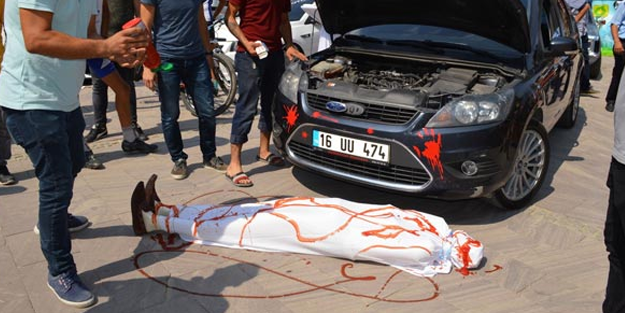 Sergide ceset kullandılar! Bursa'da korkutan görüntü