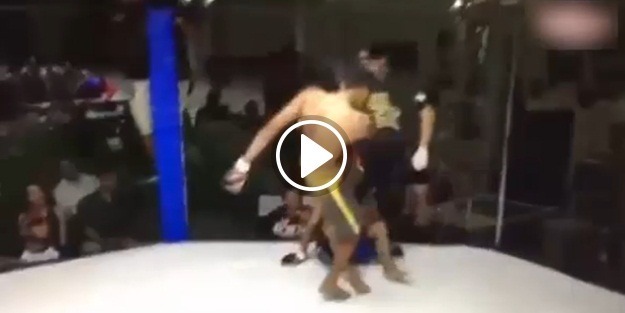 Sersemleyen dövüşçü çok yanlış kişiye saldırdı!