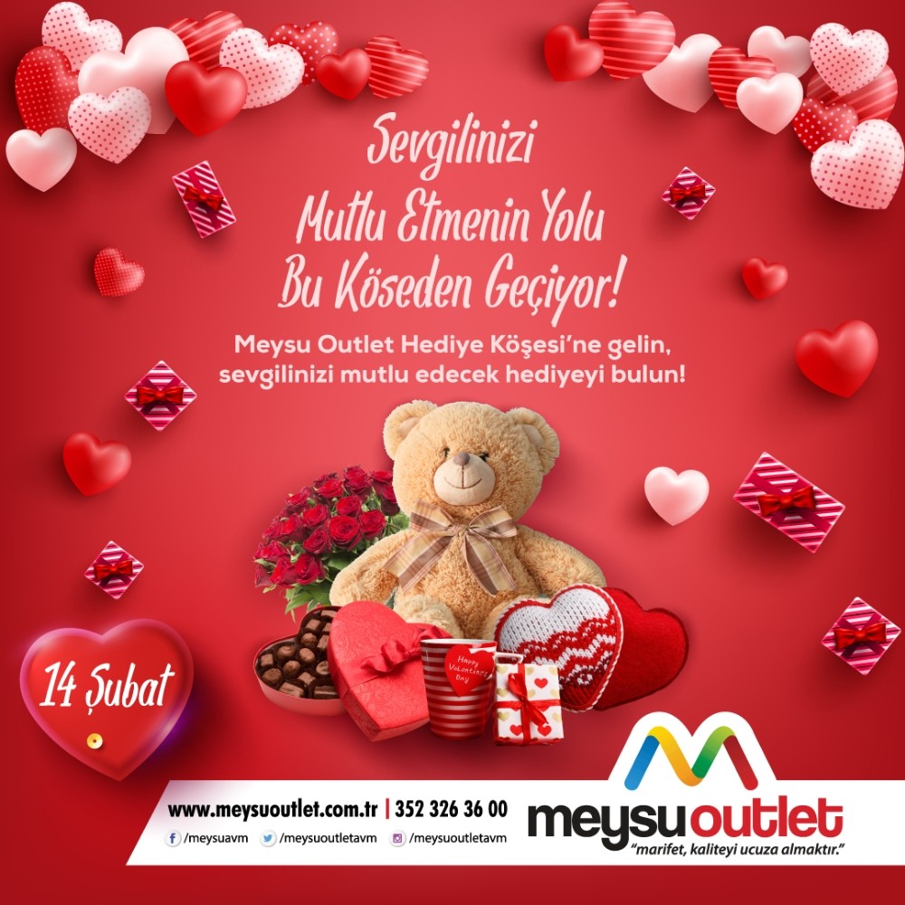 Sevgililer Gününde alışverişin kalbi Meysu Outlet’te atıyor 