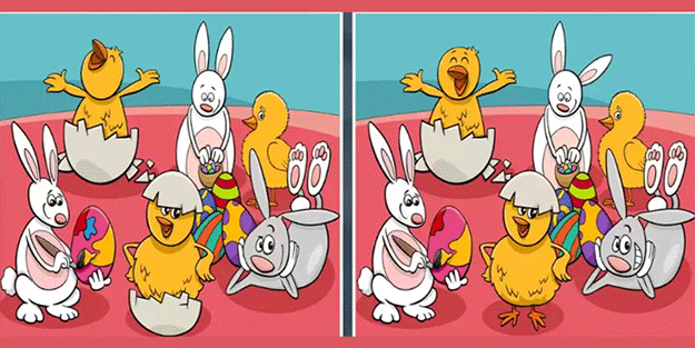 Sevimli tavşanlar ve civcivler arasındaki 5 farkı sadece yüksek IQ'su olanlar 18 saniyede buluyor