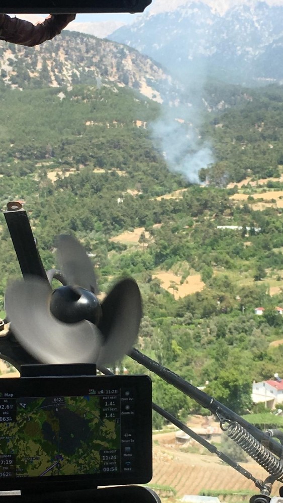 Seydikemer’de çıkan orman yangını büyümeden söndürüldü 