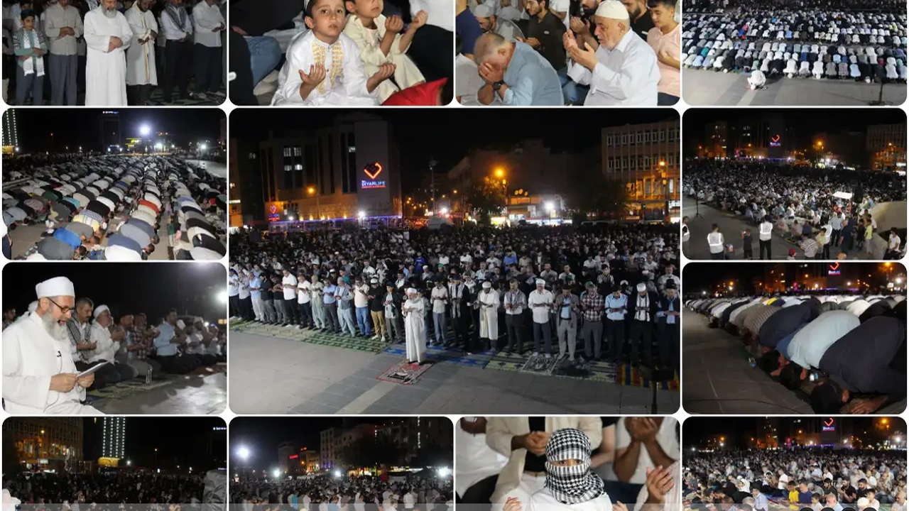 Şeyh Said meydanında eller Gazze için semaya kalktı