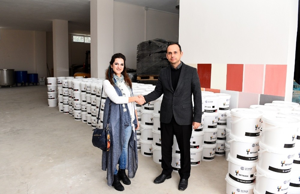 Seyhan’da üretilen boya ile okullar boyanacak 