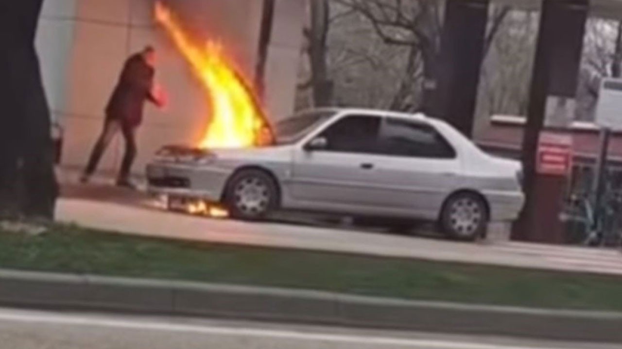 Seyir halinde alev alev yandı