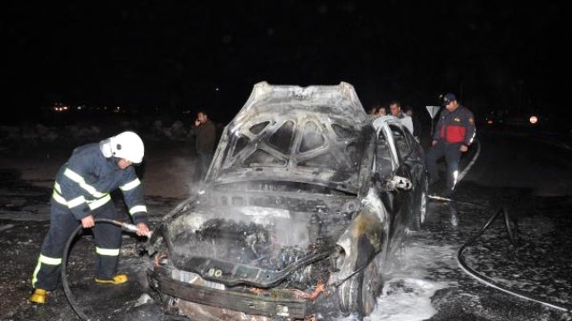 Seyir halinde giderken yandı