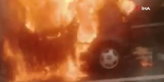 Seyir halinde TEM Otoyolunda alev topuna döndü