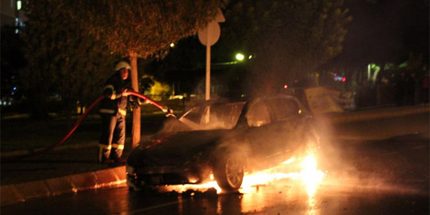 Seyir halinde alev alev yandı