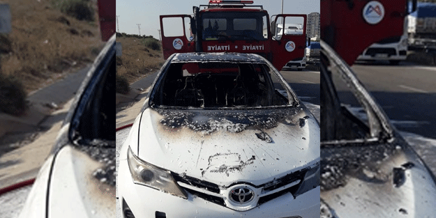 Seyir halindeki otomobilde korkunç olay