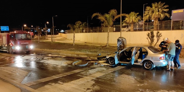 Seyir halindeyken alev aldı!