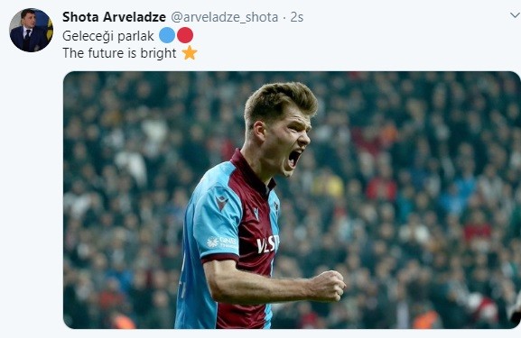 Shota Arvaledze’den, Sörloth’a övgü 
