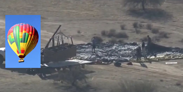 Sıcak hava balonuyla keyif faciayla sonuçlandı