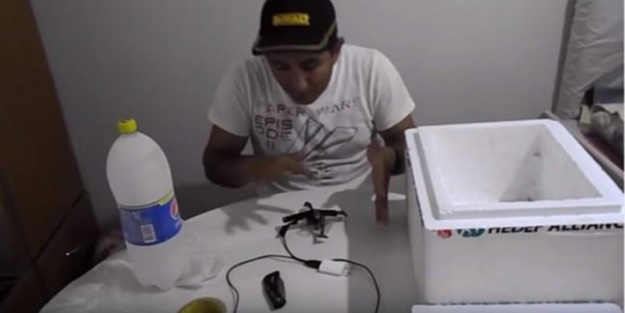 Sıcaktan bunalınca bakın ne yaptı!