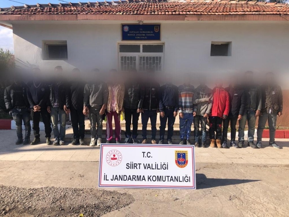 Siirt’te Bangladeş uyruklu 15 düzensiz göçmen yakalandı 