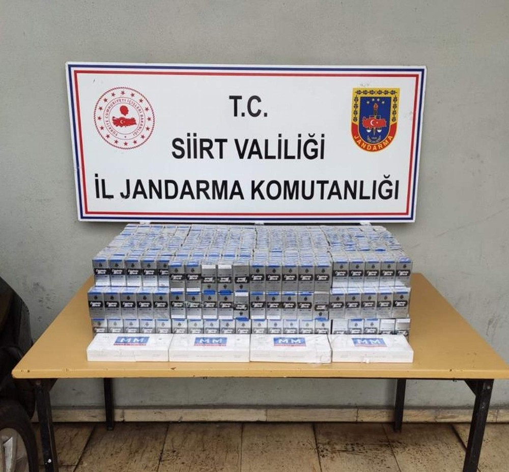 Siirt’te bin 480 paket kaçak sigara ele geçirildi 