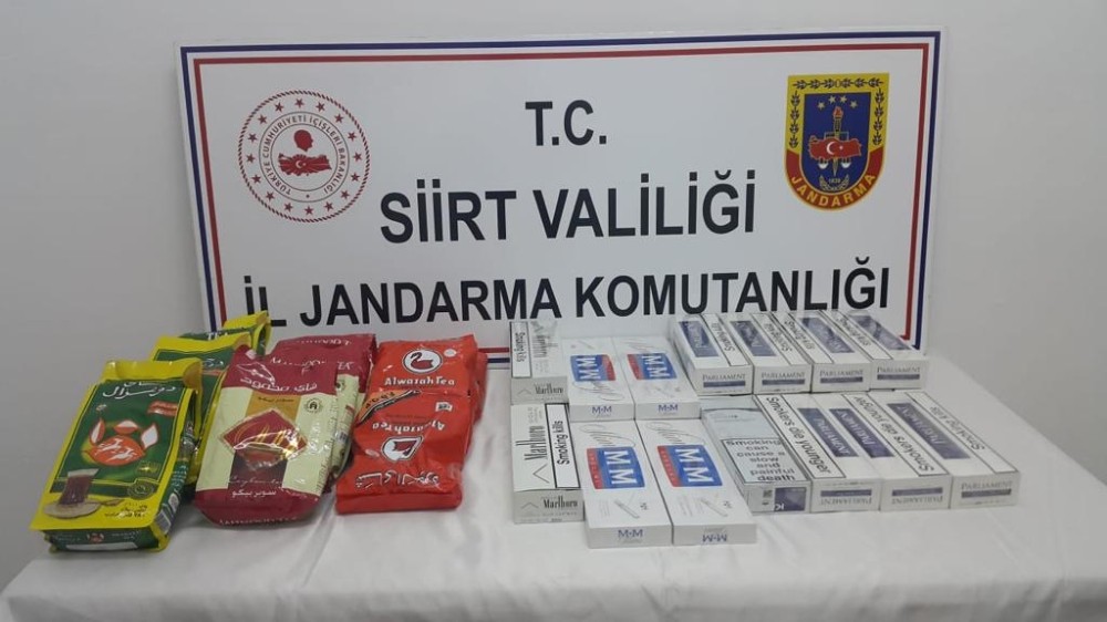 Siirt’te kaçak sigara ve kaçak çay ele geçirildi 