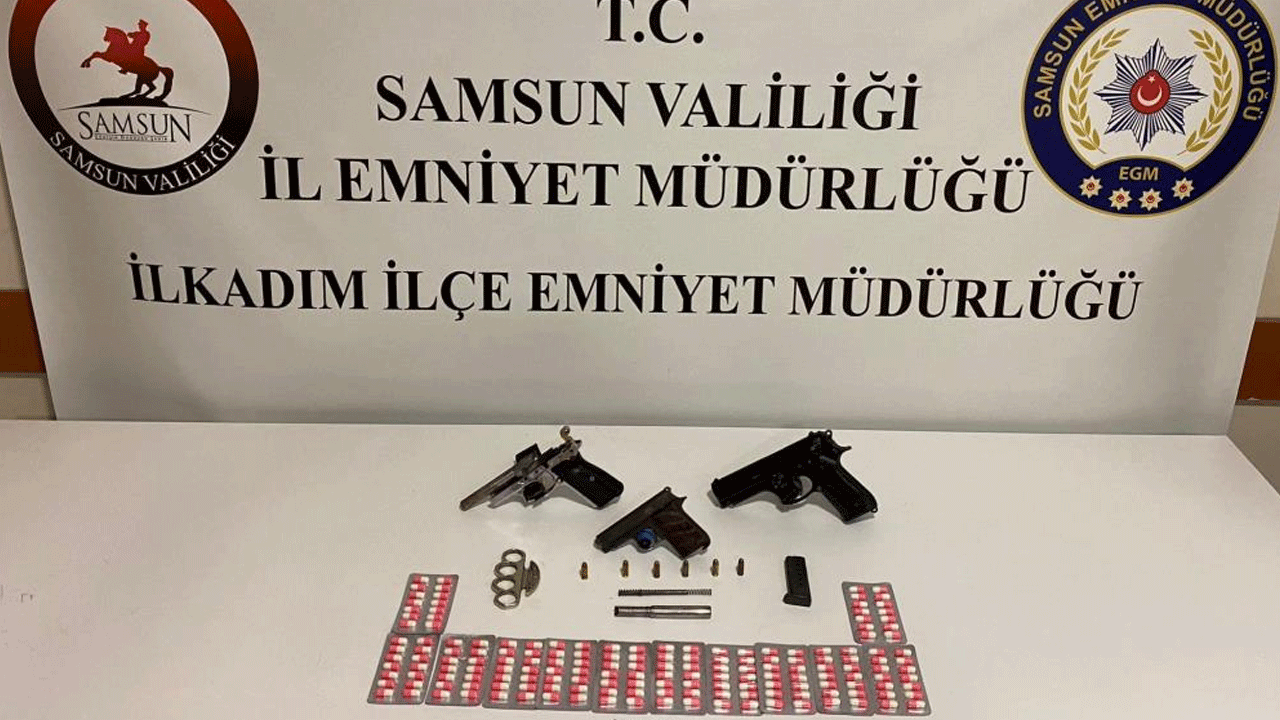 Silah ve uyuşturucu ele geçirildi