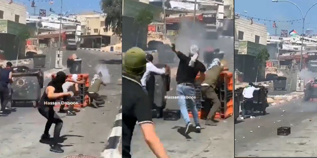 Silahlı İsrail askerine cansiperane direniş gösteren Filistin gençleri İsrail'i yakacak!