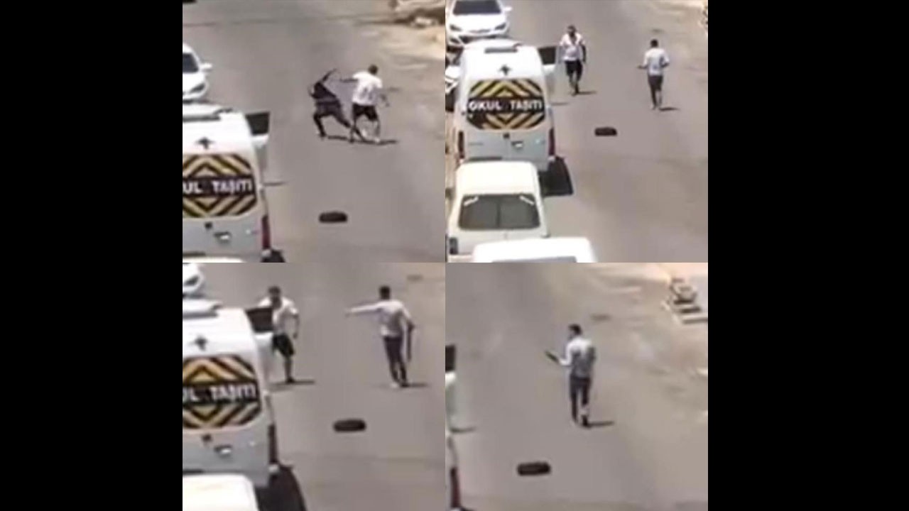 Silahlı kavga mahalleyi ayağa kaldırdı! O anlar kamerada