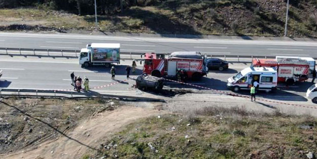 Şile yolunda korkunç kaza: 1 ölü, 2 yaralı