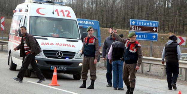Şile'de feci kaza: 1 ölü 2 yaralı