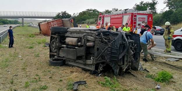 Silivri TEM otoyolunda kaza: Yaralılar var