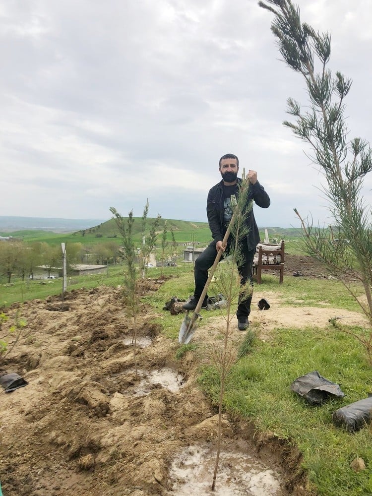 Silvan’da 9 bin fidan toprakla buluştu 